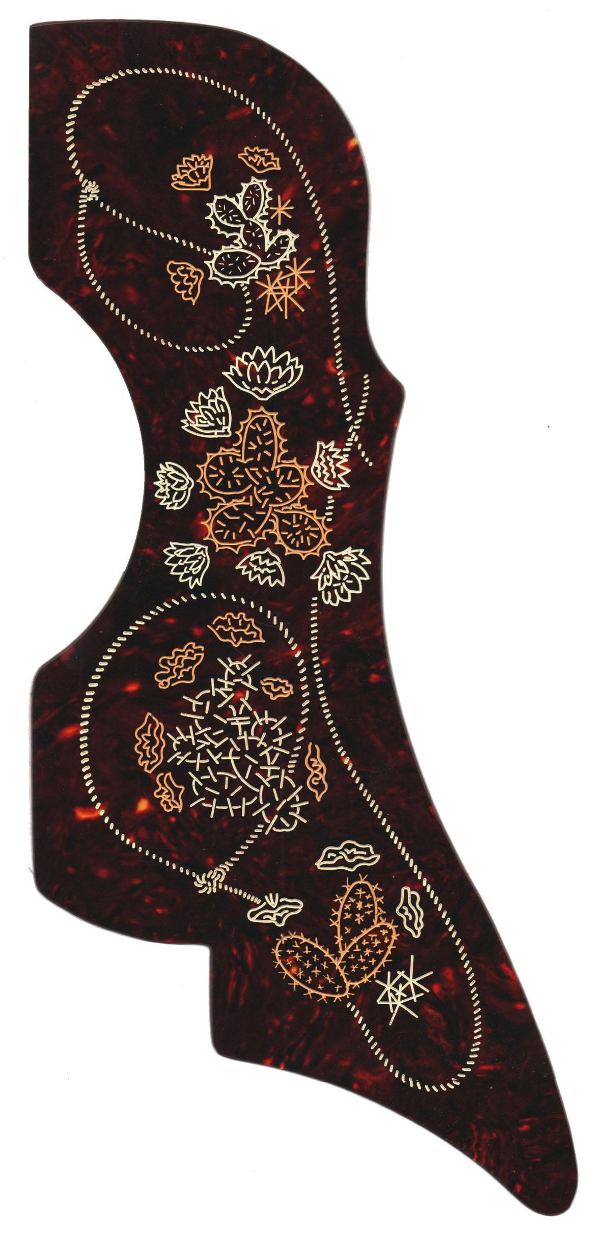 Epiphone Frontier celluloid tortoise engraved and hand-painted guitar